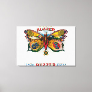 Buzzer Cigar Box Label Canvas Print