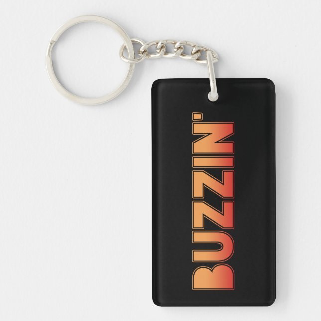Buzzin' Manchester Slang, Mancunian Dialect Keychain (Front)