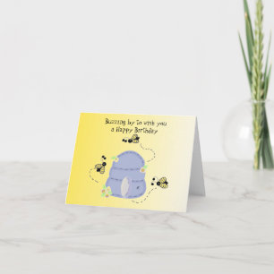 Buzzing Bee's Birthday Wishes Card