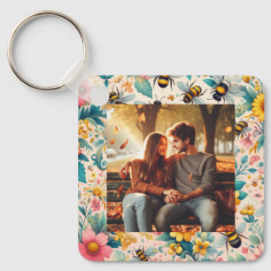 Buzzing Blooms Keychain