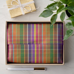 Buzzing Plaid SF Tissue Paper