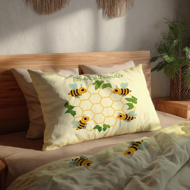 Buzzing Sweet Dreams Reversible Pillow Cases (Back design)
