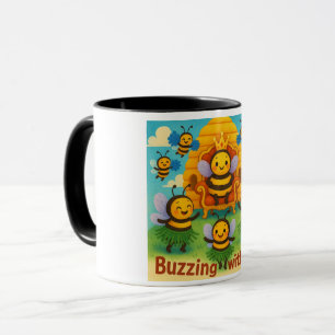 Buzzing with Joy – Cute Bee Kingdom Celebration  Mug