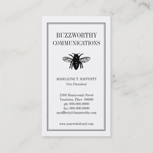 Buzzworthy Business Card (Front)
