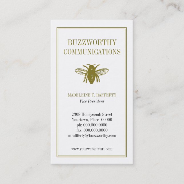 Buzzworthy Business Card (Front)