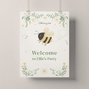 Buzzy Bee Birthday Party 18x24 Welcome Sign Poster