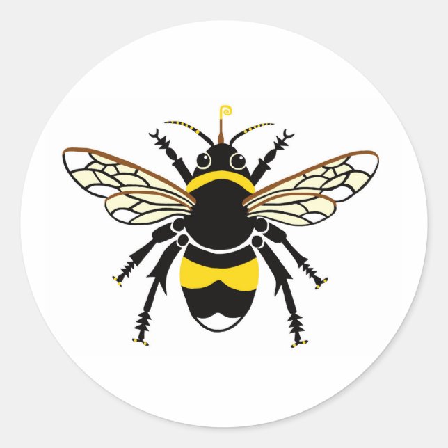 Buzzy  BEE - Conservation - Ecology - Nature - Classic Round Sticker (Front)