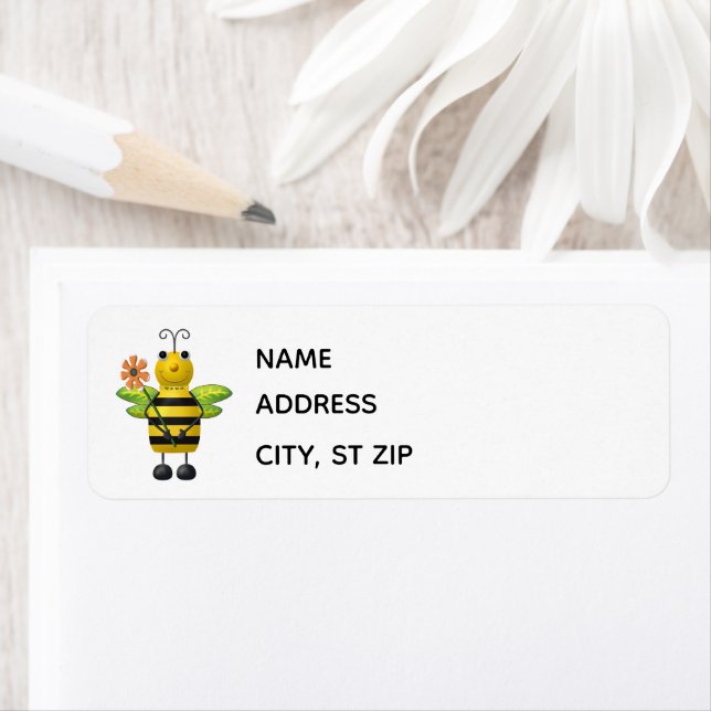 Buzzy Bee Return Address Lables (En situation)