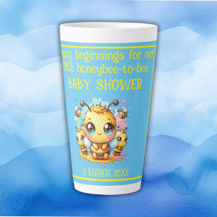 Buzzy beginnings honeybee-to-bee Baby Shower Latte Mug