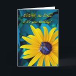 Buzzy Birthday for Nonna with Bee on Flower Card<br><div class="desc">Nonna,  the BUZZ is it's your birthday! Paper birthday greeting card with a striped honey bee resting on a Black Eyed Susan flower. Perfect card for a garden and nature lover. Art,  image,  and verse copyright © Shoaff Ballanger Studios,  2022.</div>