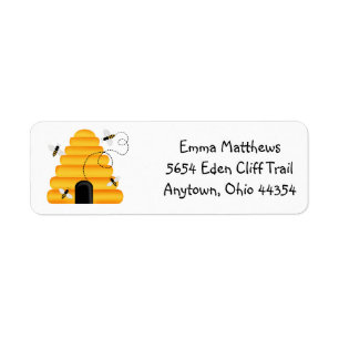 Buzzzing Bees Return Address Labels