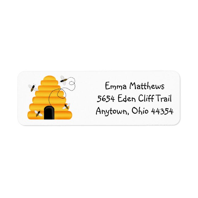 Buzzzing Bees Return Address Labels (Front)