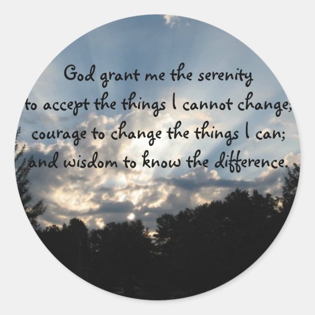 BV- Sunrise Serenity Prayer Stickers (Front)