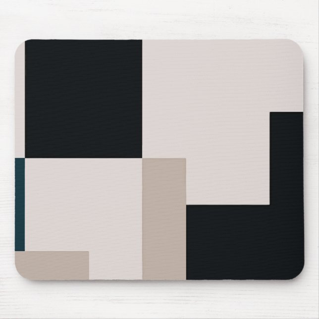 BW abstract boxes Mouse Pad (Front)