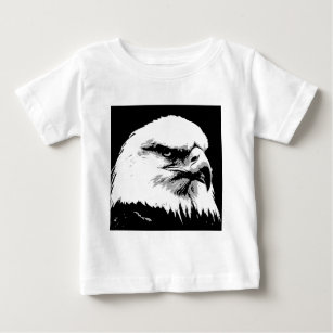 BW American Bald Eagle Baby T-Shirt