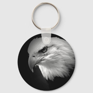 BW Bald Eagle Keychain