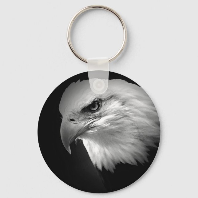 BW Bald Eagle Keychain (Front)