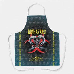 BW! BIOHAZARD WARNING! SKULL APRON