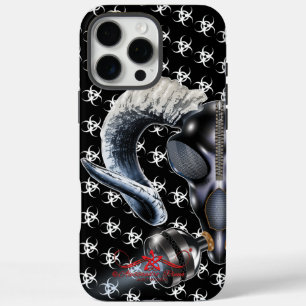 BW! BIOHAZARD WARNING! SKULL iPhone 16 PRO MAX CASE