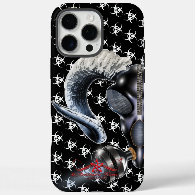 BW! BIOHAZARD WARNING! SKULL Case-Mate iPhone CASE (Back)