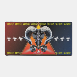 BW! BIOHAZARD WARNING! SKULL DESK MAT