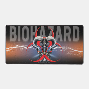 BW! BIOHAZARD WARNING! SKULL DESK MAT