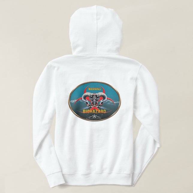 BW! BIOHAZARD WARNING! SKULL HOODIE (Design Back)
