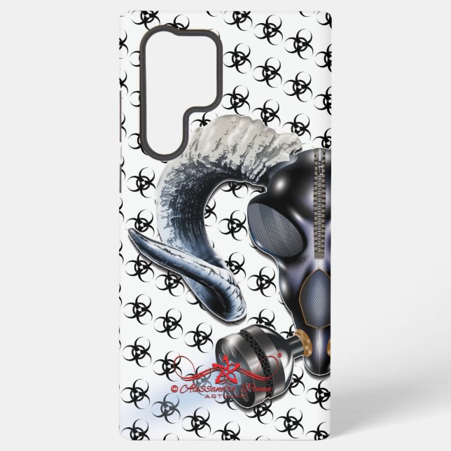 BW! BIOHAZARD WARNING! SKULL SAMSUNG GALAXY S22 ULTRA CASE (Back)