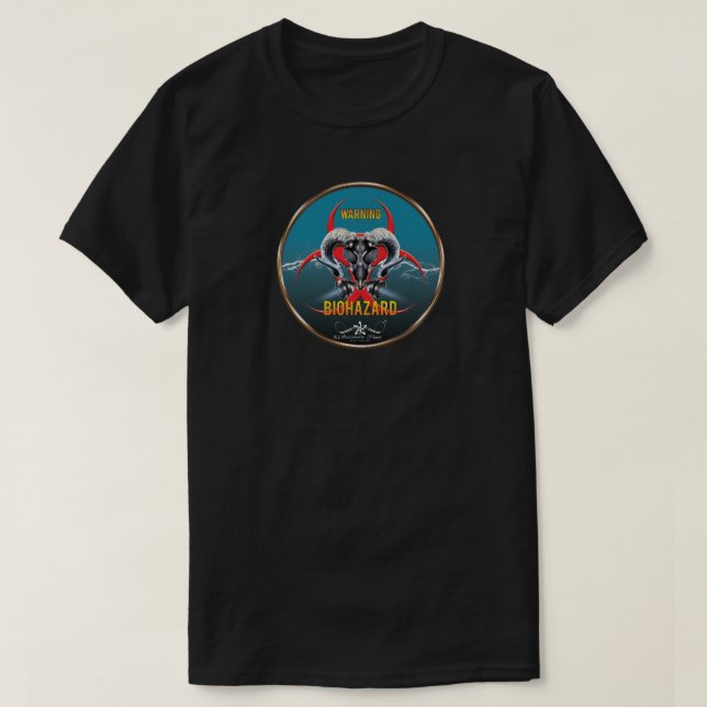 BW! BIOHAZARD WARNING! SKULL T-Shirt (Design Front)