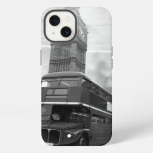 BW Black & White London Bus & Big Ben iPhone 13 Case