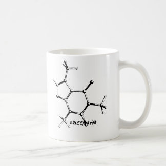 bw caffein_molecule, caffeine, caffeine coffee mug