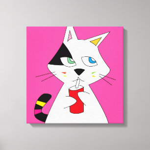 BW-CAT CANVAS PRINT