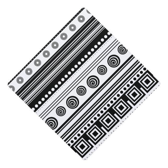 BW decorative aztec texture Graduation Cap Topper (Front)