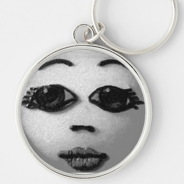 BW Doll Face Keychain (Front)
