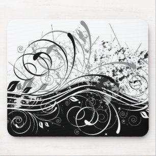 BW grunge Mouse Pad