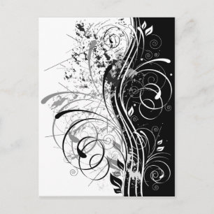 BW grunge Postcard