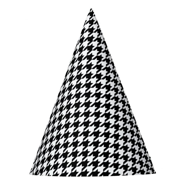 BW Houndstooth Party Hat (Front)