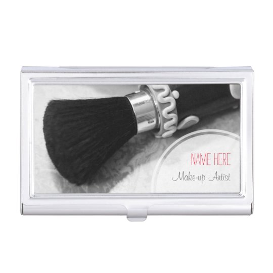 BW Make-up Brush Business Card Holder