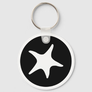 BW Starfish Keychain