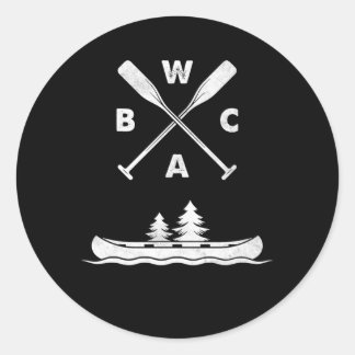 Bwca Boundary Waters Canoe Classic Round Sticker