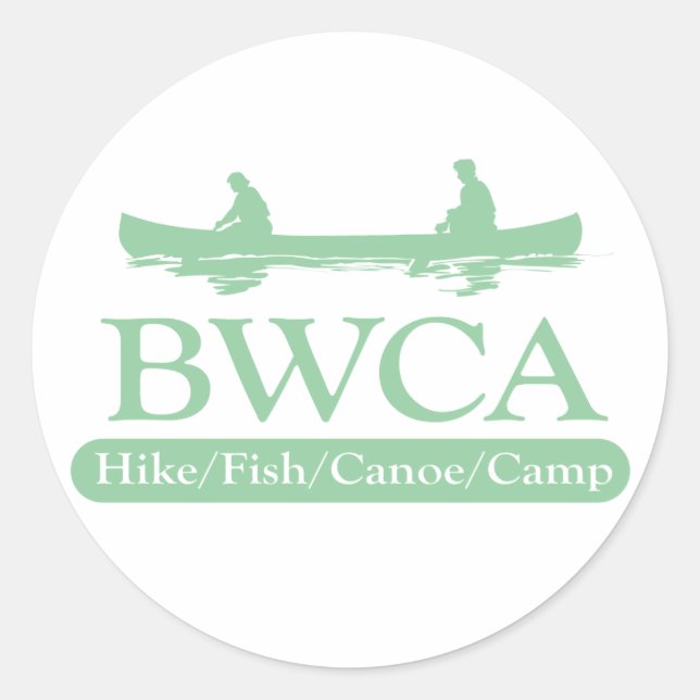 BWCA / Hike Fish Canoe Camp Classic Round Sticker (Front)