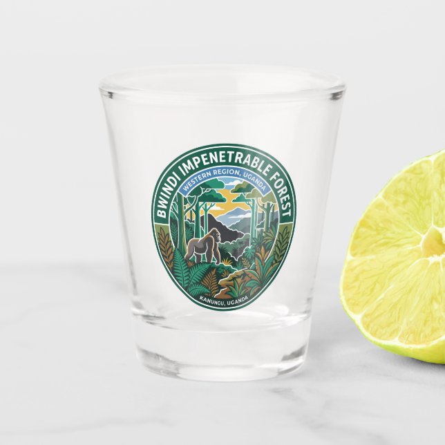Bwindi Forest Uganda Shot Glass (Front)