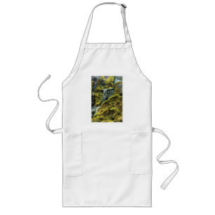 By a small waterfall long apron