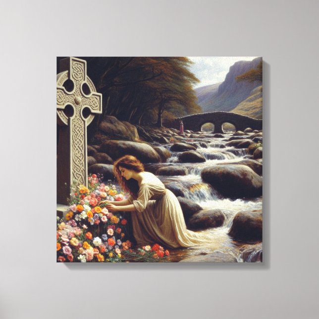 By a Stream 2 Canvas Print (Front)