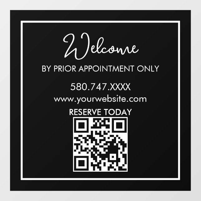 By Appointment Only Logo AI door sign (Sheet)