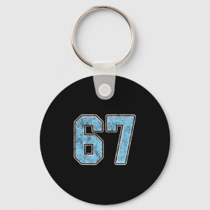 By Blue 67 Six Seven Meme  Keychain