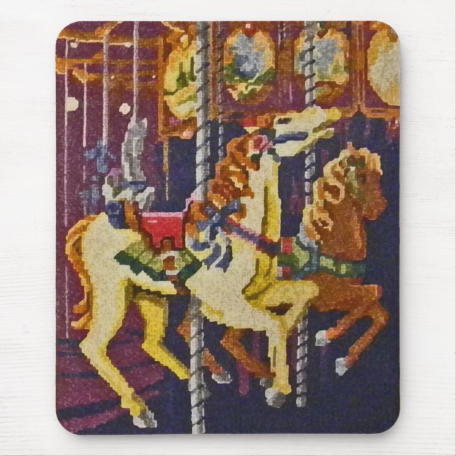 BY- Carousel Horses Mousepad (Front)