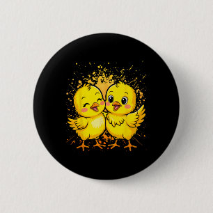 By Chicken Chick Farmer Farm Girl 2 Inch Round Button