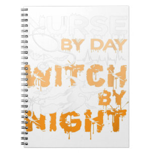 By Day Witch By Night Halloween Certified Nurse Fu Notebook