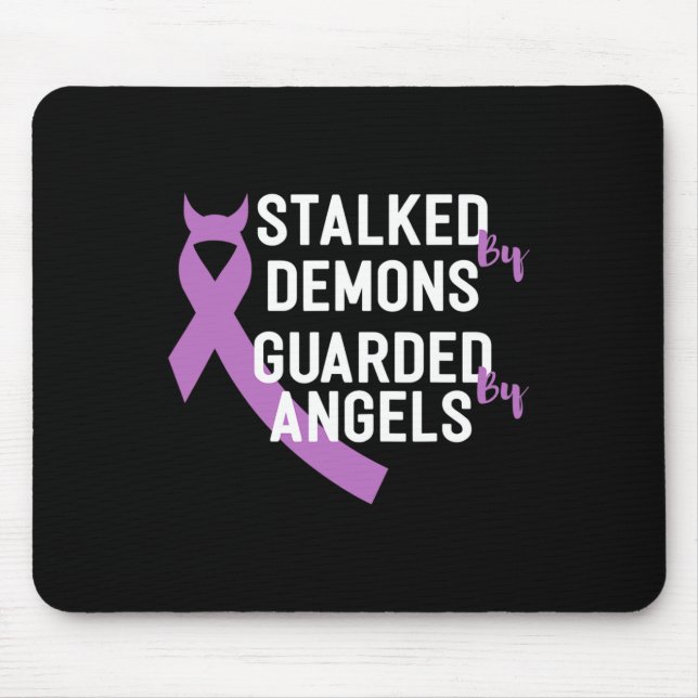 By Demons Guarded By Angels End Addiction  Mouse Pad (Front)